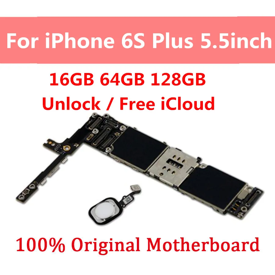 

Original Unlocked For iPhone 6s Plus Motherboard With Touch ID Unlock For iPhone 6s plus Mainboard Good Working