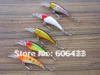 

Fishling Crankbaits Lures Lurer Minnow Baits Hook 5PCS/lot 60mm 5g