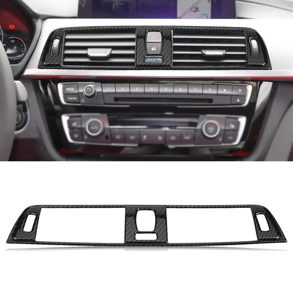 

For BMW 3 Series F30 2013-2018 2Pcs Carbon Fiber Style Car Side Air Conditioning Vent Cover Trim Frame Stickers