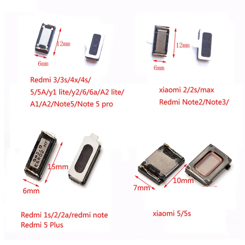 

for Xiaomi Redmi 3/3S/3X/redmi 4/4A/4X/redmi 4 Pro/Note 3 4 5 Pro A1 A2 A2 LITE Earpiece Receiver Module Ear Speaker Module