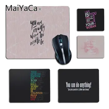 

MaiYaCa Custom Skin Motivational Quotes Word pattern in pink marble gamer play mats Rubber Mouse pad Gaming Pad mouse Gamer