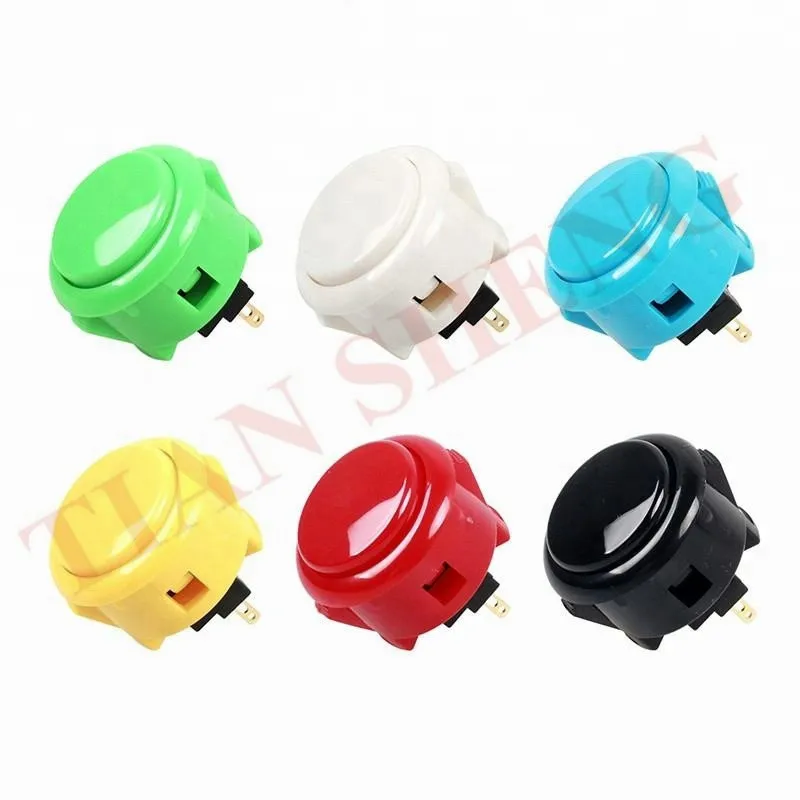 

6pcs Original sanwa Rocker sanwa 30mm button Black Sanwa push button switch OBSF-30 Good Quality Buttons for Arcade game console