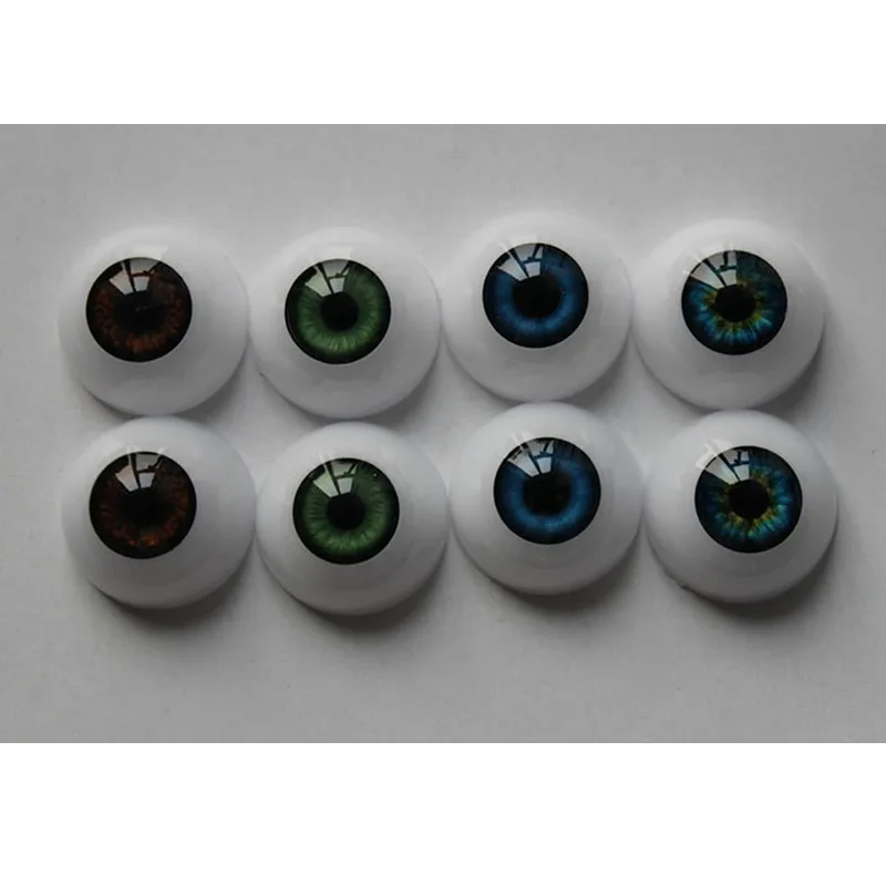 17 mm Acrylic Doll Eyes Suit 17'' Reborn Baby Doll Accessories 6 Bright Colors Realistic Doll Eyeball DIY Parts 50 pcs Wholesale