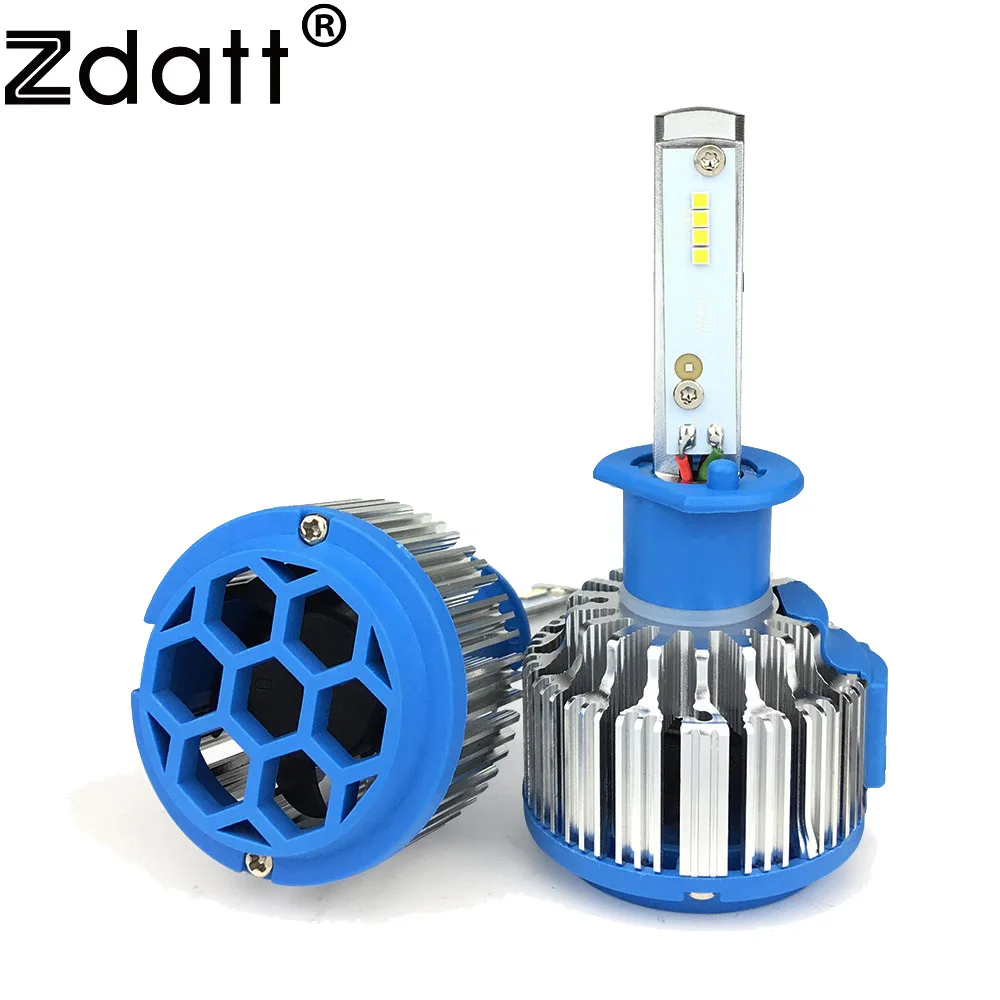 

Zdatt Car Light H1 Led Lamp Canbus 70W 7000Lm Headlight Bulb Super Bright Car Led Front Light 12V 24V Fans Automobiles Auto