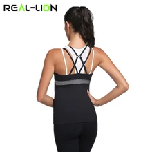 Reallion женский укороченный топ без рукавов для йоги, женские рубашки для йоги с открытой спиной, женские топы для йоги, безрукавка, одноцветные быстросохнущие топы на бретелях, размер S-L