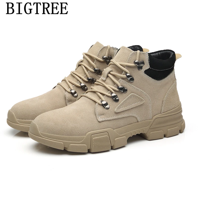 

Snow Boots Men Designer Shoes Ankle Boots Men Winter Shoes Genuine Leather Boots Men Military Shoes Brand Zapatos De Seguridad