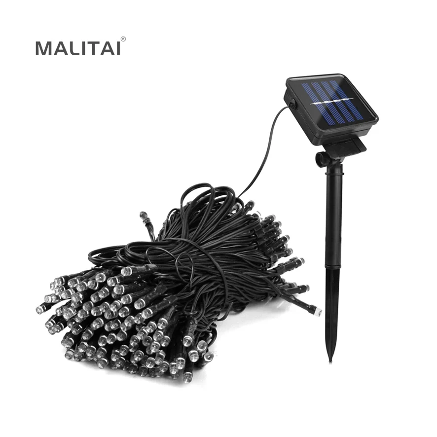 Solar Panel Charge LED String Outdoor Waterproof RGB Holiday light