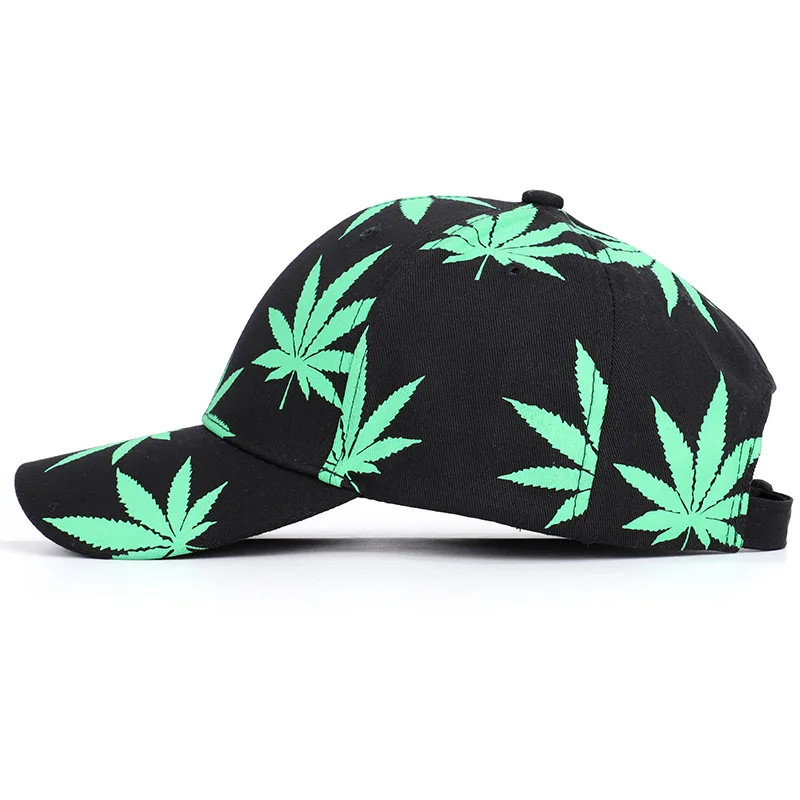 Новая мода вышивка кленовый лист белая кепка водоросли Snapback Головные уборы для мужчин и женщин хлопок Swag Хип Хоп Бейсболка с регулируемым размером s