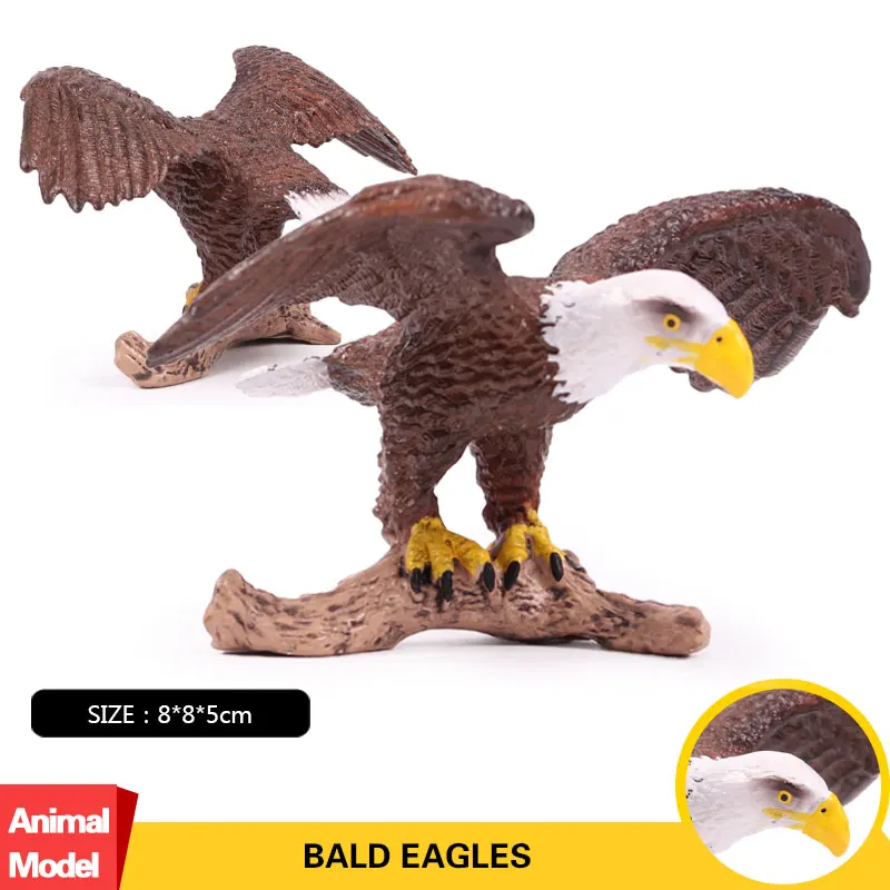 Миниатюрные фигурки Oenux Bald Eagle Bird украшения для дома и сада аксессуары модель