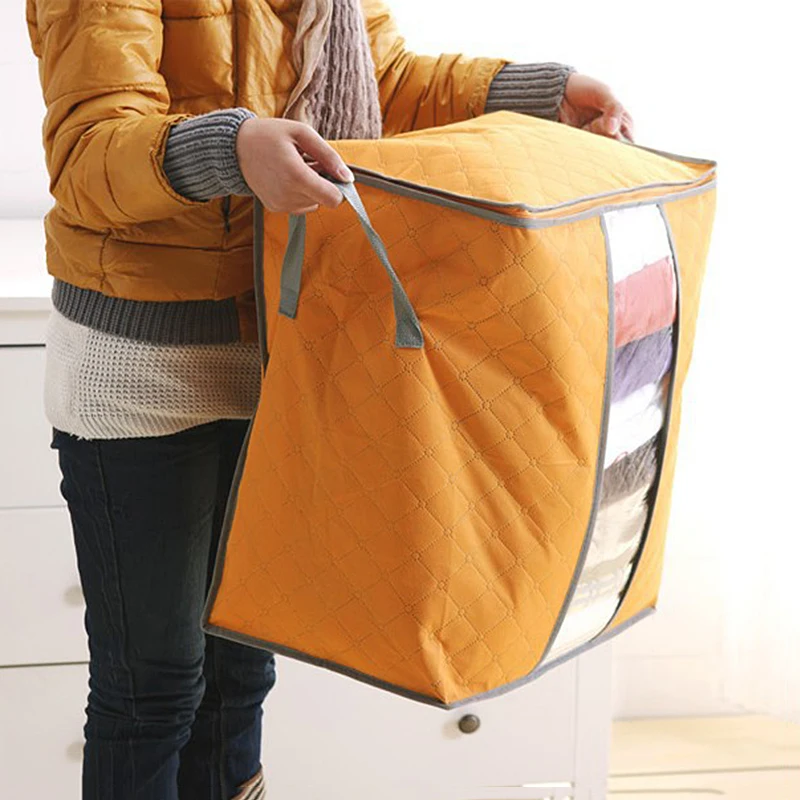 Non Woven Folding Clothing Storage Bag For Quilt Pillow Organizer Pouch