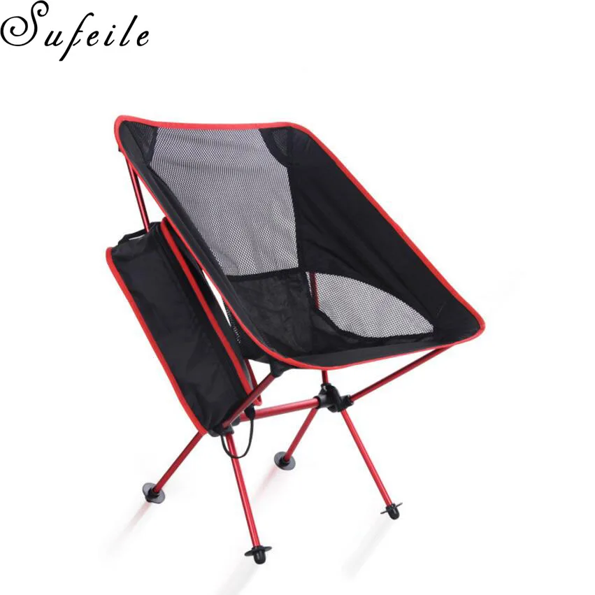 Sufeile Открытый Кемпинг барбекю портативный складной стул ультра-легкий алюминиевый сплав Moon Стул Пляжный стул для рыбалки s15d50