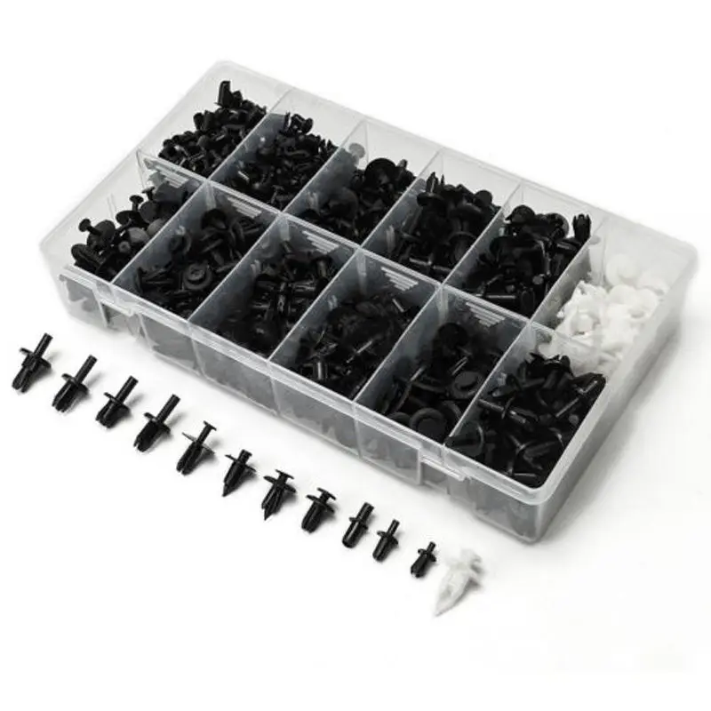 JX-LCLYL 690Pcs Plastic Car Push Pin Rivet Trim Fasteners Clips Panel Moulding Kit