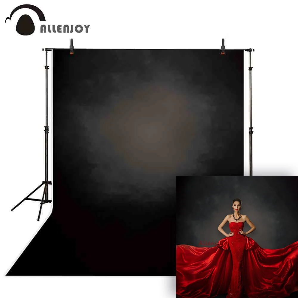 Goedkoop Allenjoy achtergrond voor fotografische studio zwart oude meester stijl pure kleur professionele achtergrond originele ontwerp photocall