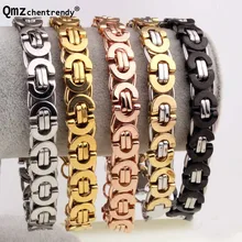 Хип-хоп браслеты 8 мм 22 см византийской Для мужчин браслет Браслеты нержавеющей стали для Для мужчин подарок ювелирные изделия Wholesaleprice