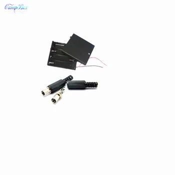 

50Pcs 4xAAA Battery Case Holder Socket Wire Junction Boxes With Wires, Switch&Cover, 5.5/2.1 DC Plug