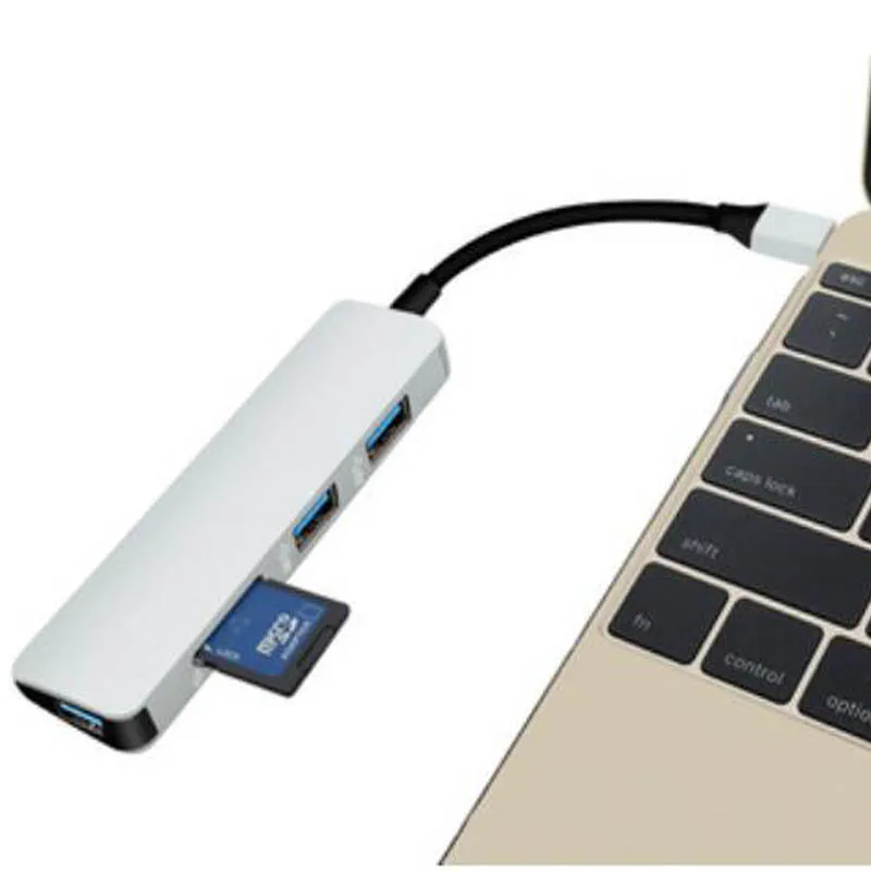 5 в 1 USB C концентратор типа C к USB 3,0 Micro SD/TF кардридер адаптер для MacBook samsung Galaxy S9/S8 huawei P20 Pro USB 3,0 концентратор