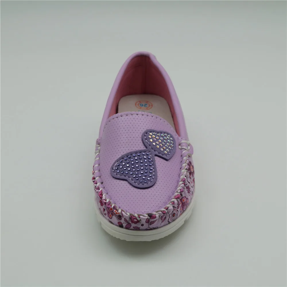 Apakowa/мягкие кожаные лоферы для девочек; детская повседневная обувь для девочек; дышащие кроссовки для детей; обувь на плоской подошве для маленьких девочек