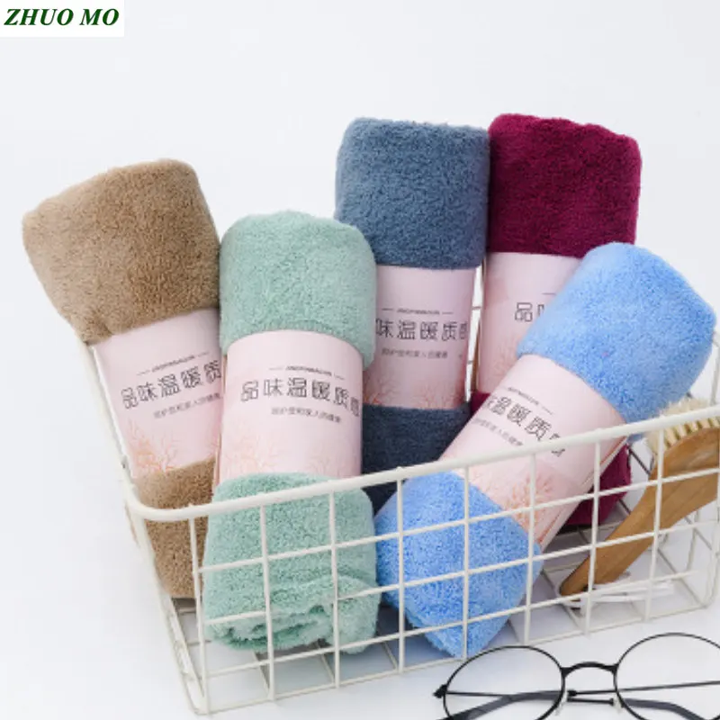 

2pcs Microfiber towell For Adults pink Super absorbent Towel Bathroom for home Shower travel gift Thick Men women face Towel