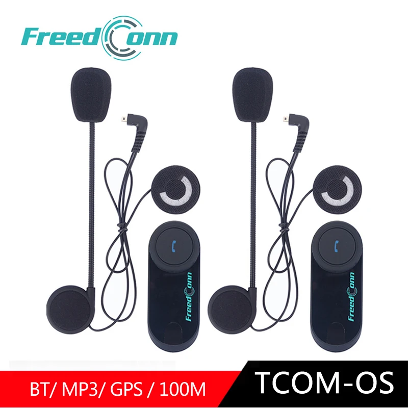 Гарнитура FreedConn для мотоциклистов 2 шт. Bluetooth гарнитура Интерком 100 м GPS