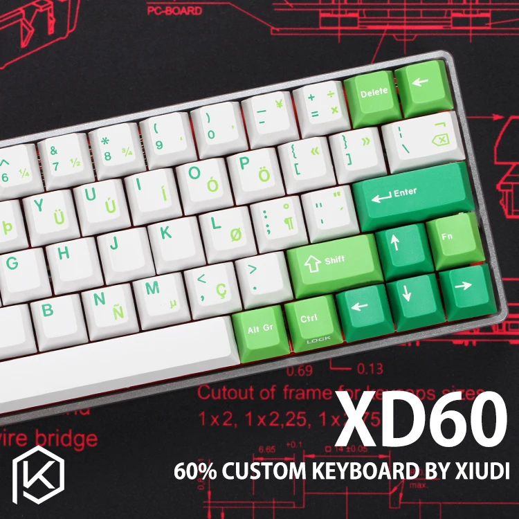 60% personalizado teclado acrílico painéis difusor acrílico