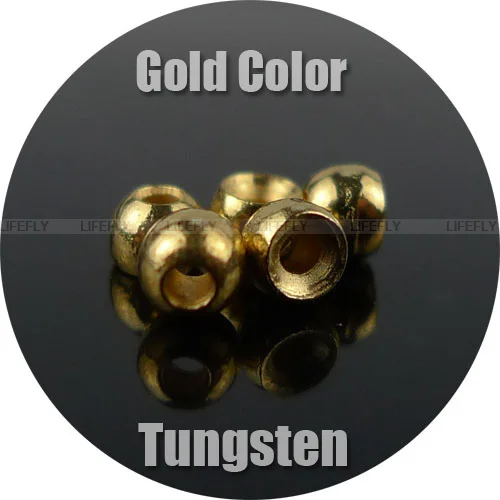 

Gold Color, 100 Tungsten Beads, Countersunk, Fly Tying, Fishing