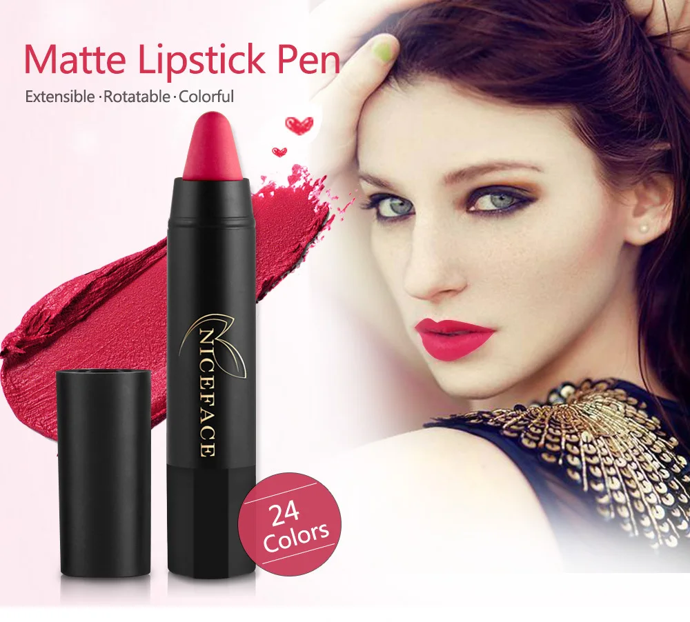 1Pc Matte Lipstick Pen Lip liner Cream Salon/Party Makeup Lip Palette Make Up Palette Cosmetic