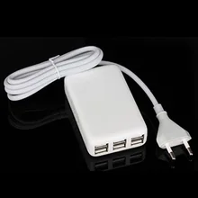 6 Port USB Charger Output Power 25W AC Cable 1 5M For iPhone 4S 5S 5