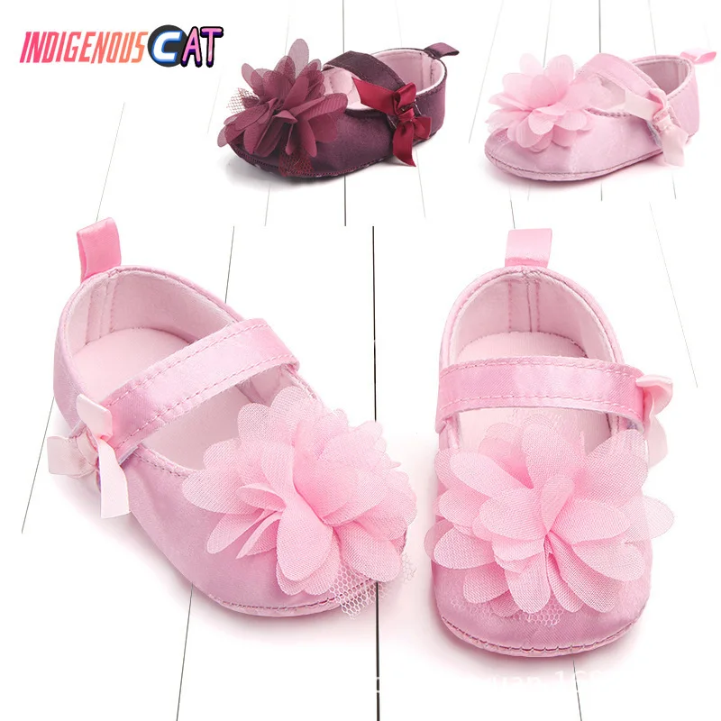 

Newborn Shoes First Walker Baby Shoes 2019 Toddler Kids Girls Shoes Bowknot Flower Sole Walking Shoes Dropshipping Wholesale