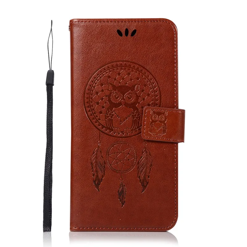 For Nokia 5 Case Flip Silicone Leather Cute Owl Book Cover For Coque Nokia5 TA-1005 TA-1030 TA 1005 1030 Case Funda& Card Slots - Цвет: brown