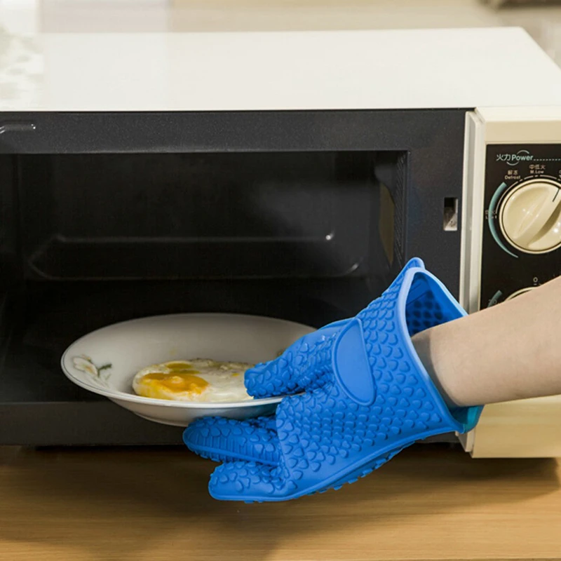 Best Silicone Kitchen Cooking Glove Microwave Oven Non slip Mitt Heat