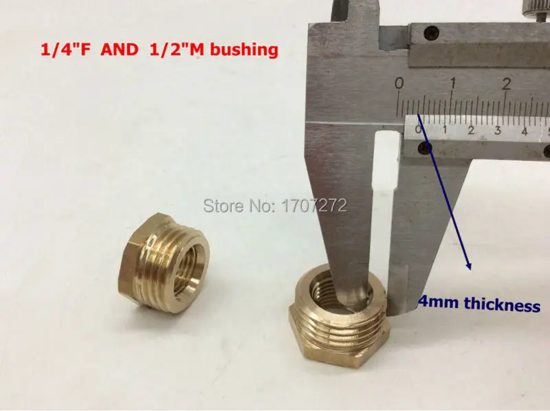 1/4 ''женский x 1/2" Мужской Латунный трубы, Редукторная Шестигранная втулка Соединительная муфта, медная втулка, латунный фитинг