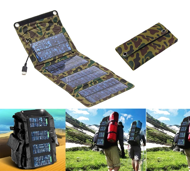 US $22.61 5V 7W Portable Folding Solar Panel Power Source Mobile USB Charger for Cell phones GPS Digital Came
