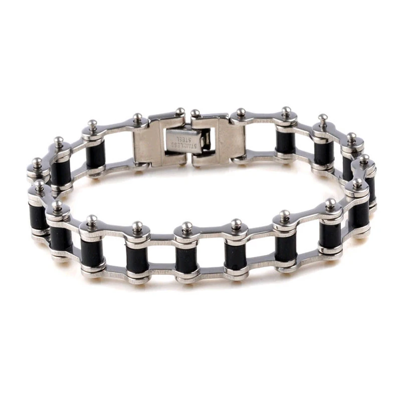 Top Quality Men's Motor Bike Chain Motorcycle Chain Bracelet Bangle