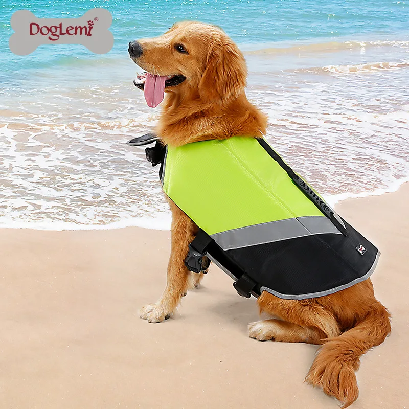 DogLemi Dog Life Jacket Waterproof Dog Vest Thick Foam Life Pet Clothes