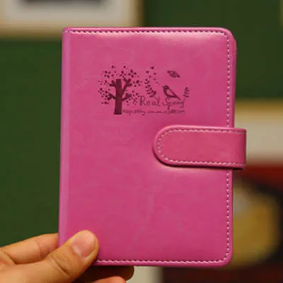Брендовый походный блокнот бумажный с 128 страницами, милый дневник блокнот, кожаный блокнот А6, офисные школьные принадлежности, блокноты и журналы - Цвет: Purple red