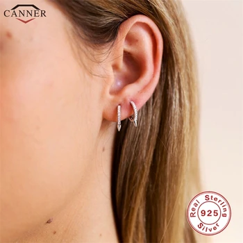 

CANNER CZ Crystal Small Hoop Earrings for Women Zircon Circle Earrings Gold Color Huggie Earings 2019 Punk Jewelry Gifts H40