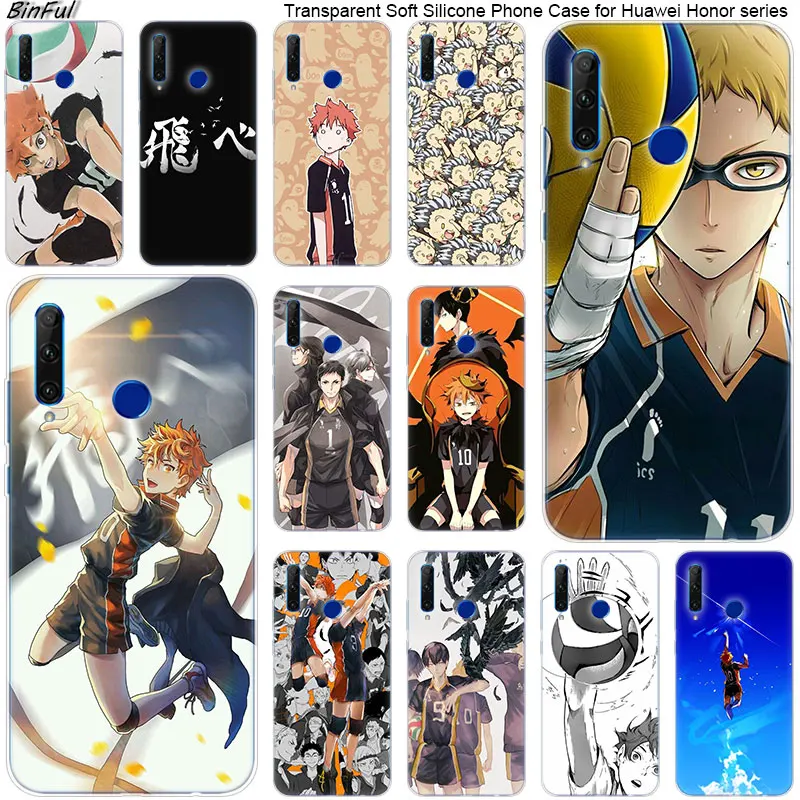 

Hot Anime Volleyball Haikyuu Soft Silicone Phone Case for Huawei Honor 20 20i 10 9 8 Lite 8X 8C 8A 8S 7S 7A Pro View 20 Fashion