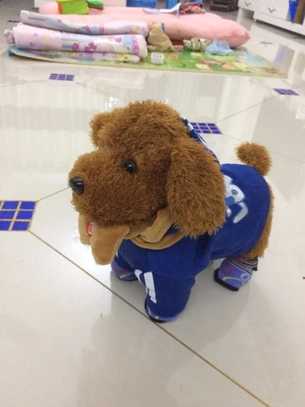 Brinquedos de Pelúcia Eletrônicos para Crianças Trela Elétrica Cachorro Música Máquinas Controle Remoto Cão Brinquedos Presente Natal Livre 18 Cheap Animais eletrônicos