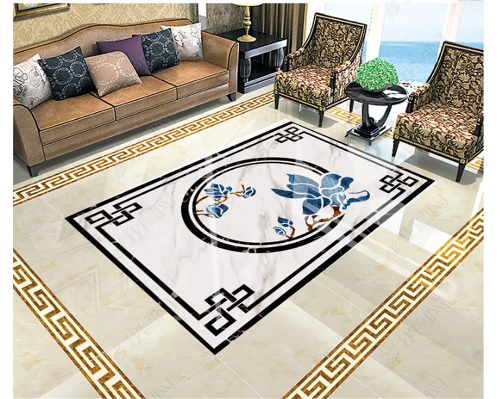 beibehang papel de parede Hall European parquet flooring PCV waterproof
non-slip bathroom floor painting hudas beauty wallpaper