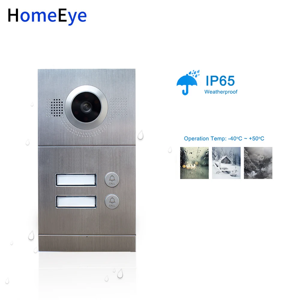 720P WiFi IP Video Intercom Smart Video Door Phone 2-Apartments Home Door Access Control System iOS/Android APP Remote Unlock