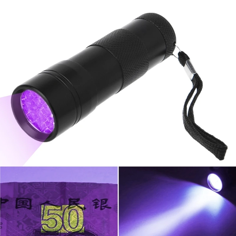 

9 LED UV Flashlight Portable Mini Ultra Violet Blacklight Torch Light Lamp