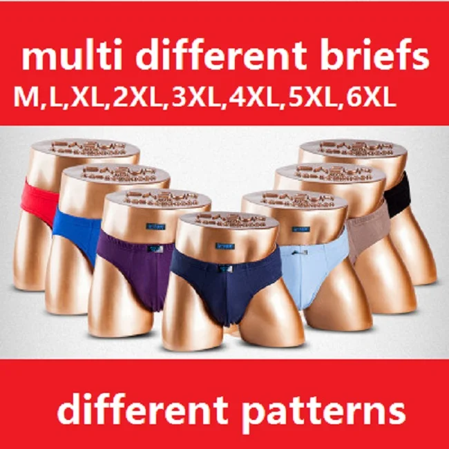 Us 11 5 M L Xl Xxl 3xl 4xl 5xl 6xl Men S Cotton Briefs Different Briefs Styles Plus Size For Fat Male Men S Underwear 5pcs Lot In Briefs From