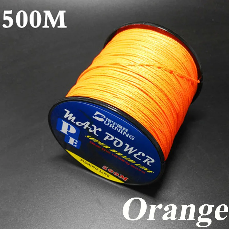 5 цветов Germen качество максимальная мощность 500 м 4 нити супер сильная японская мультифиламентная ПЭ плетеная леска для приманка для морской рыбалки - Цвет: Orange