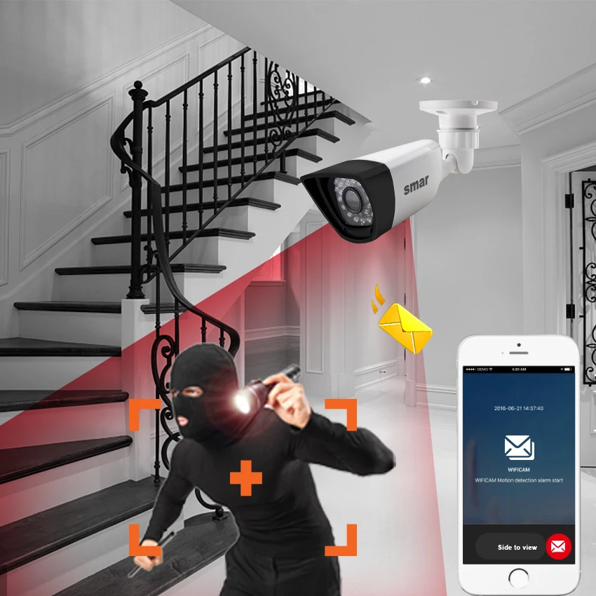  Smar H.265 POE 2MP IP Camera Outdoor Waterproof CCTV 1080P 20fps HD 720P H.264 Network Bullet Camer - 32684477744