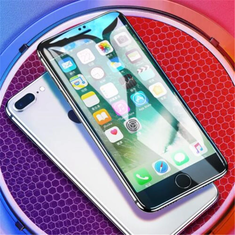 

5D Protective Glass on the For iPhone 8 7 Plus X Screen Protector Full Cover Tempered Glass For iPhone 6 6S Plus X 10 Phone Film