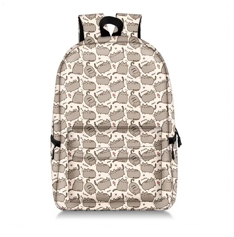 

Fashion Pusheen Backpacks For Teenager Female Cute Cat Printing Laptop BackPack School Students Bag Pack Sac A Dos