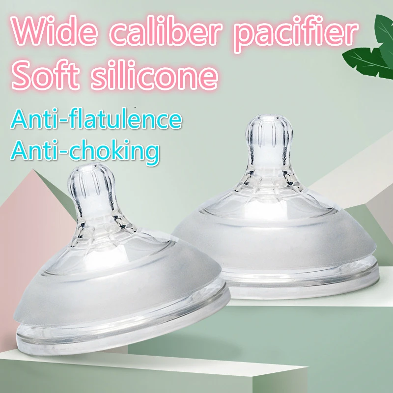 

2019 Newest Nipple Imitate Nipple Food Grade Silicone Baby Pacifiers Transparent Soft Nipple Safety For 0-36 Month Baby Gift