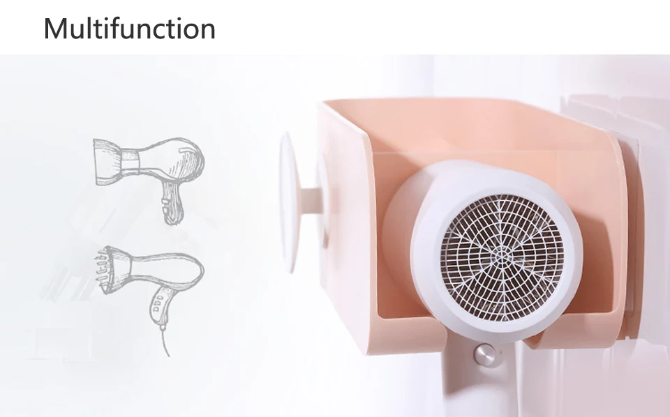 Настенный держатель для фена в скандинавском стиле, высококачественный пластиковый держатель для ванной комнаты, органайзер для дома