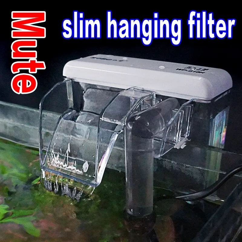 

SOBO WP-408H/508H Fish Tank Ultra-thin Mute Small Waterfall Filter 3-in-1 Aquarium Wall Hanging External Filter Cultivate