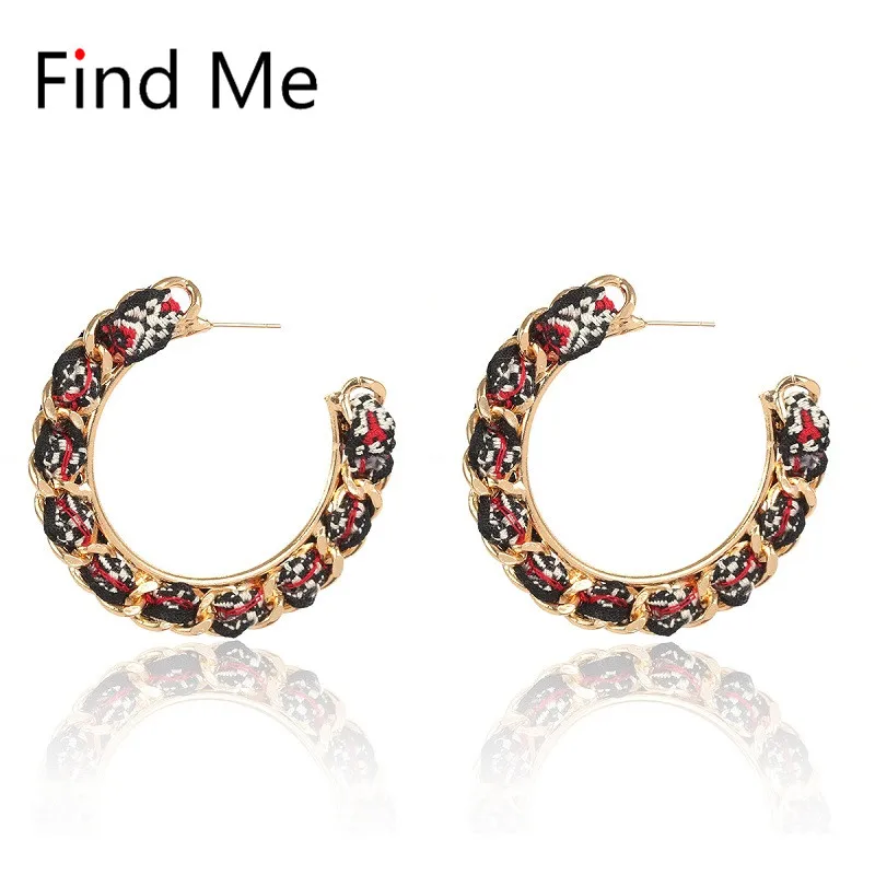 

Find Me 2019 new fashion Luxury boho Hollow out weaving Dangle earrings Vintage weaving circle drop Earrings for women Jewelry